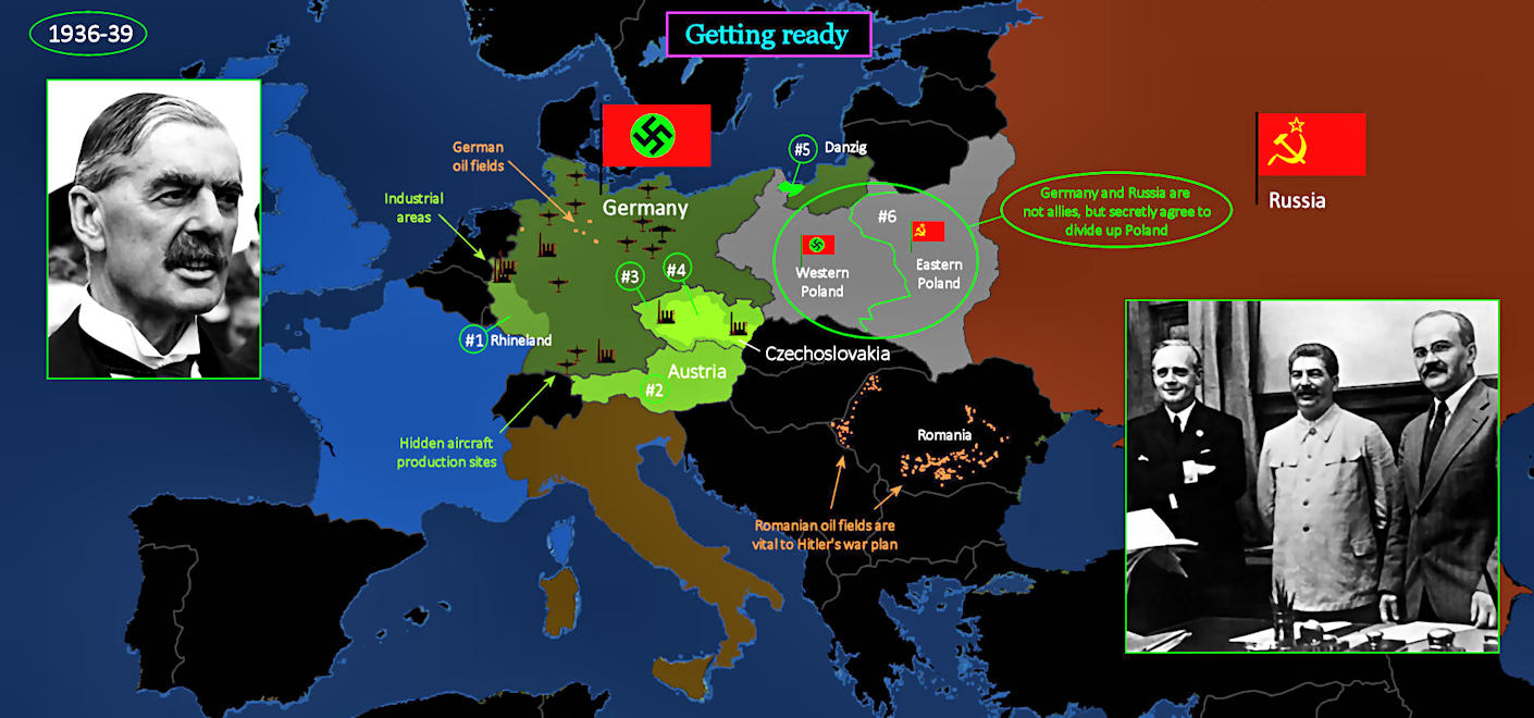 German-Soviet non-aggression pact, 1939 map